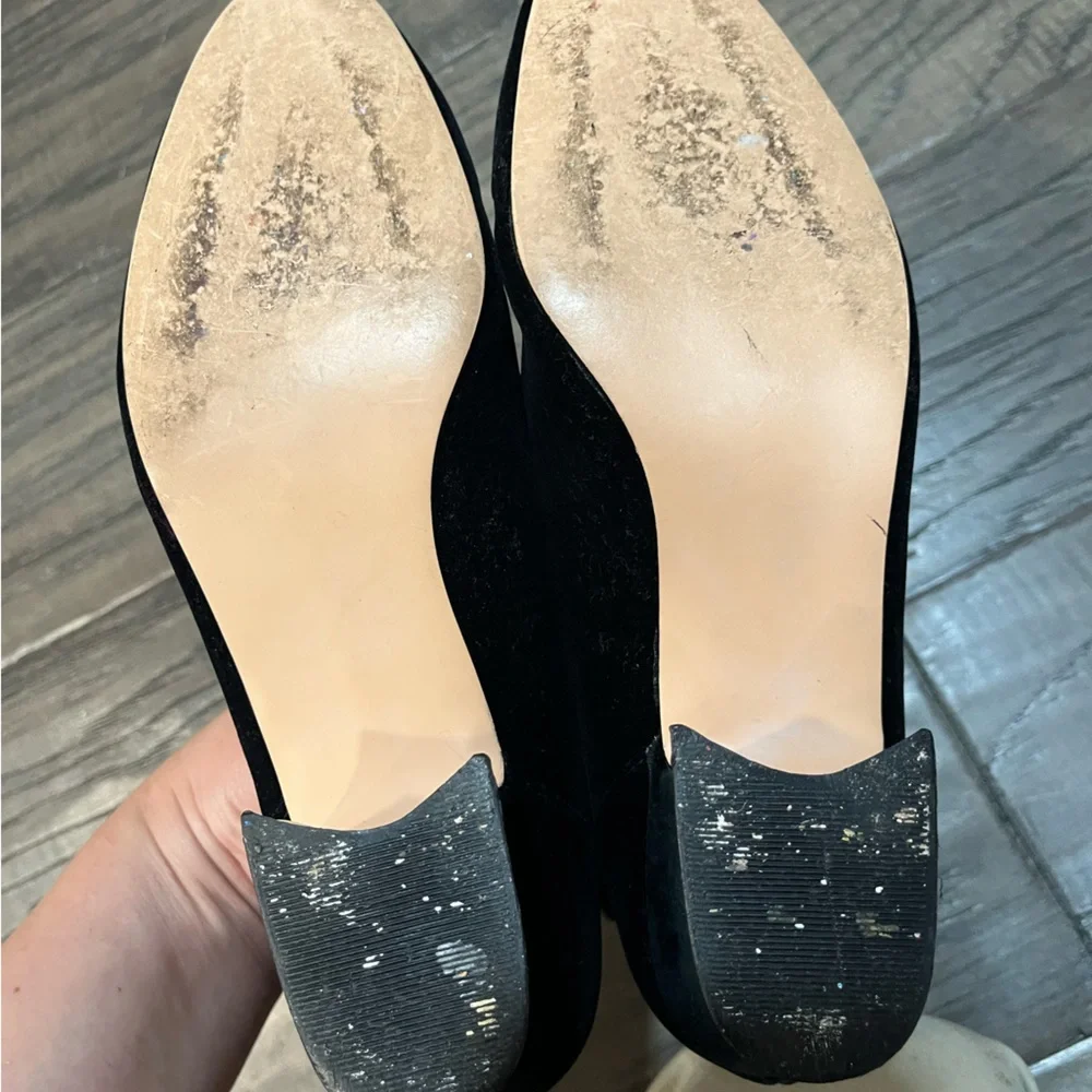 Colin Stuart Girls’ Black Velvet Bow Heels - Picture 6 of 8